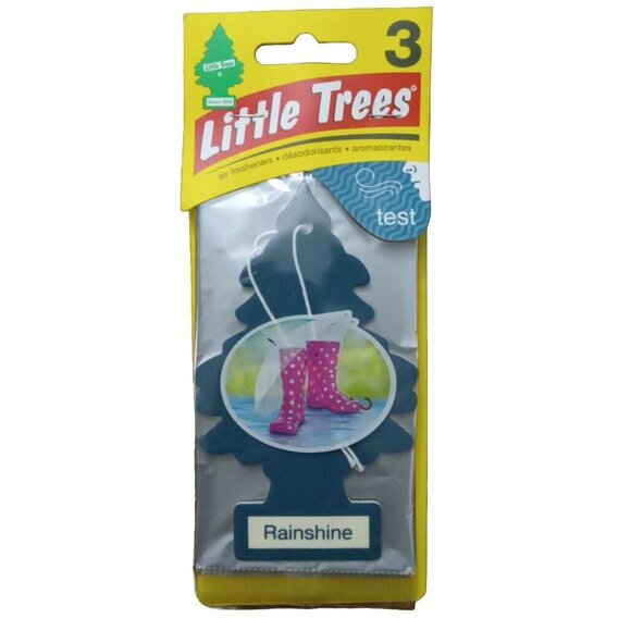 Little Trees Car Air Freshener 3 Pack Rainshine - Picture 1 of 3